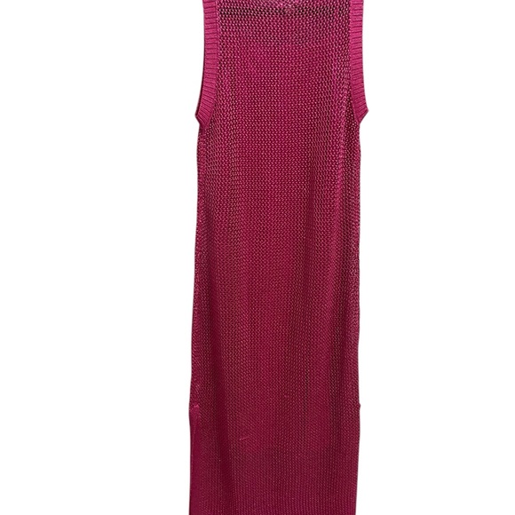 NWT Women's Openwork Midi Tank Dress - A New Day Pink small boxBN - Picture 5 of 6